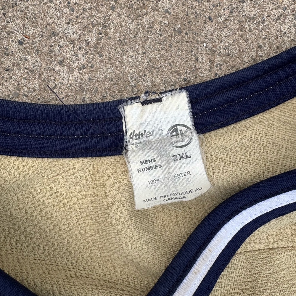 Athletic Works Tan and Navy Men's Jersey - Picture 3 of 6